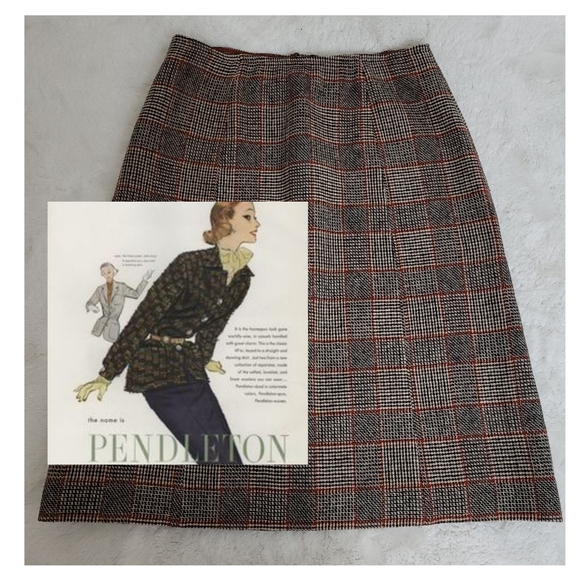 Pendelton Houndstooth skirt 100% pure wool - Picture 11 of 11